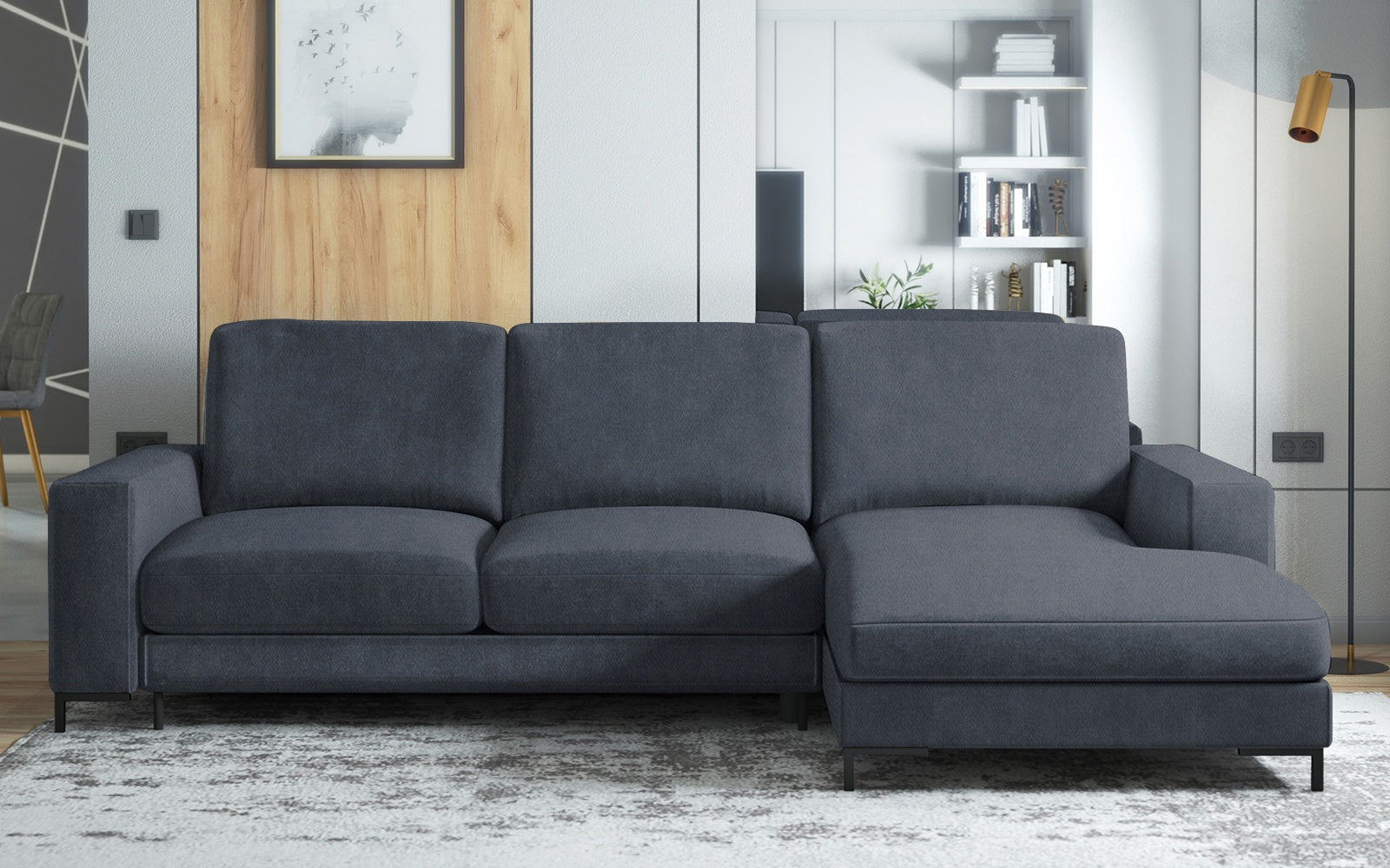 selsey-mokpeo-ecksofa-l-form-rechtsseitig-mit-schlaffunktion-dunkelblauer-samt image 2
