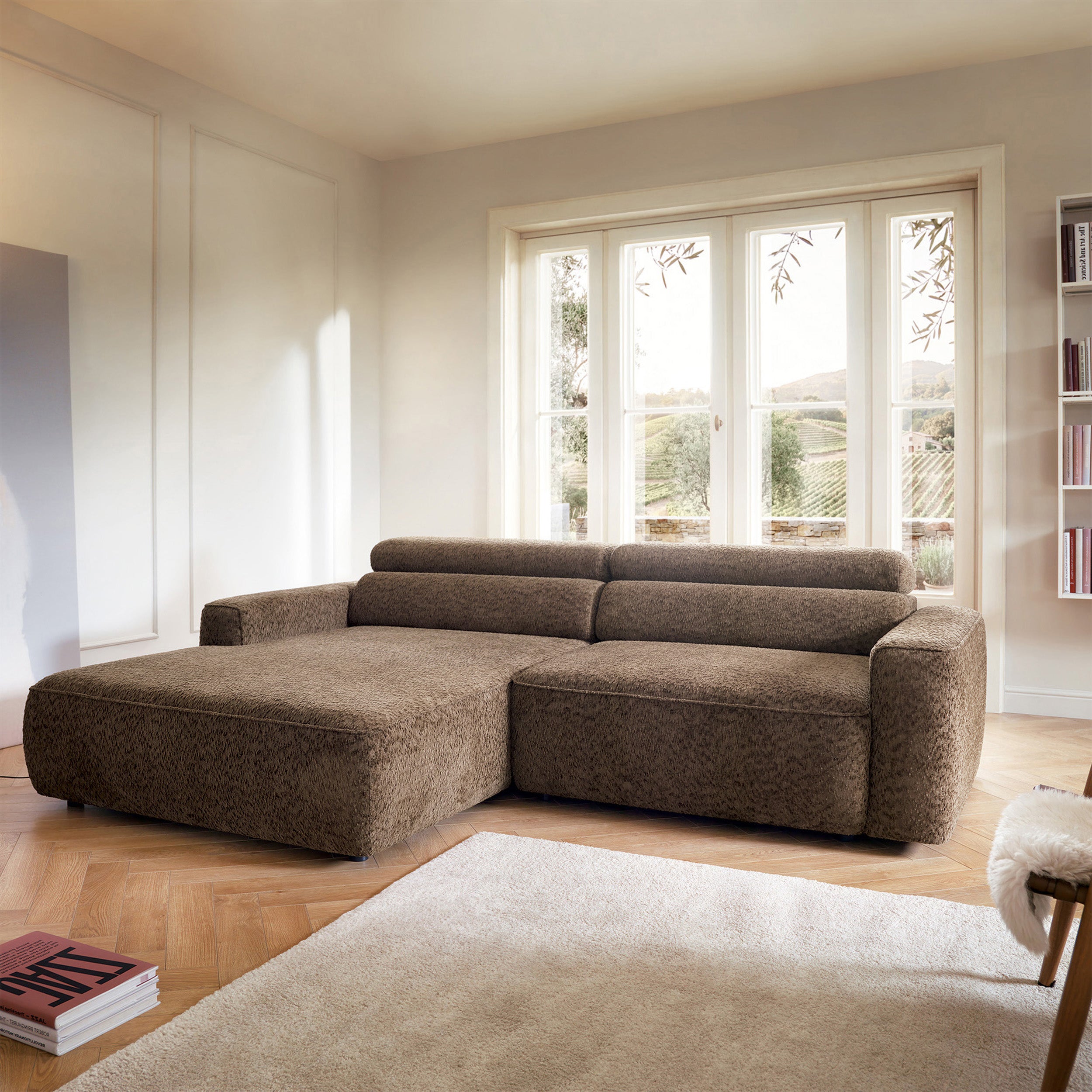 selsey-fando-ecksofa-l-form-linksseitig-mit-elektrischem-auszug-brauner-chenille image 2