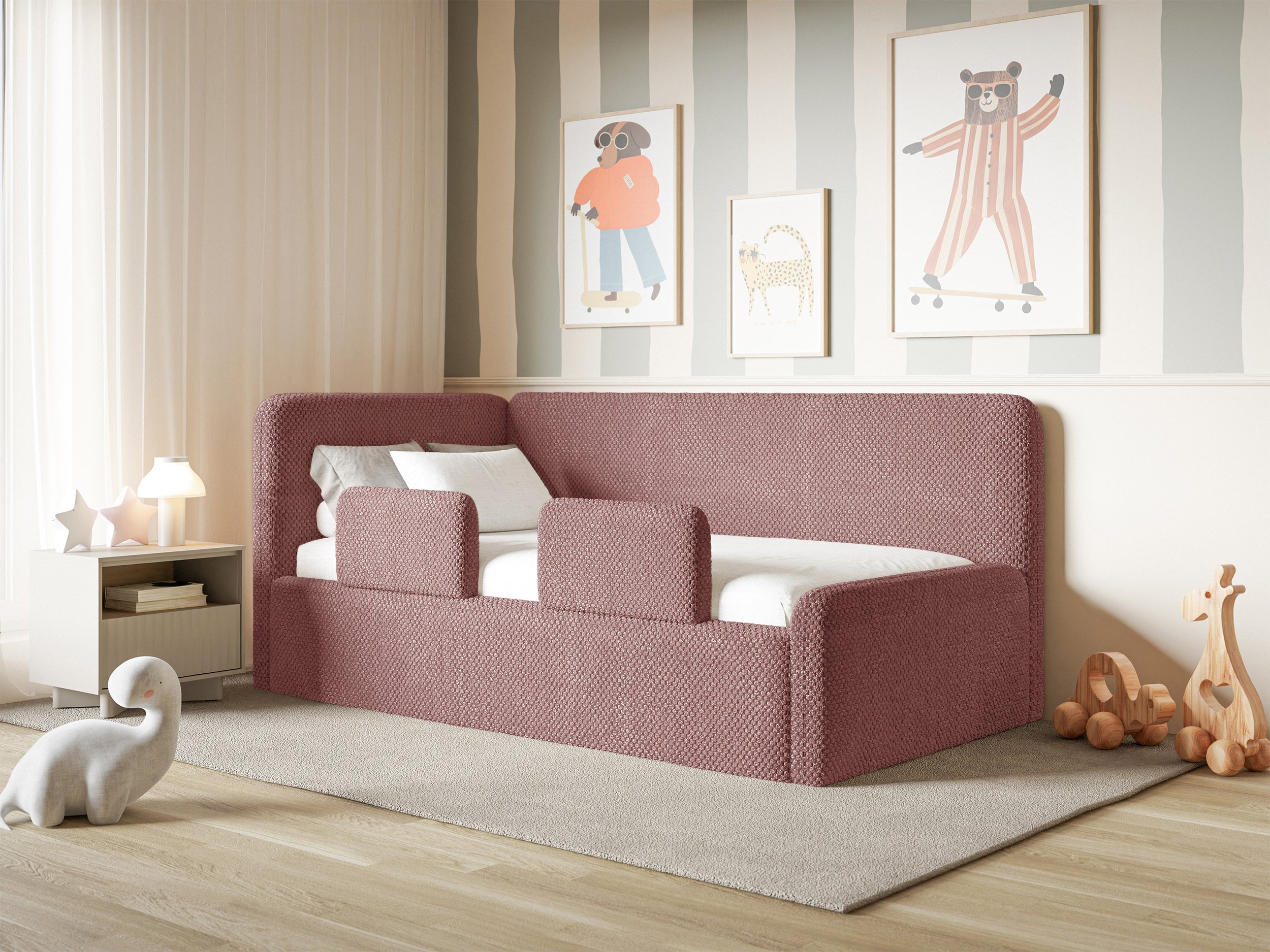 selsey-fanklo-jugendbett-90x200-cm-links-mit-stauraum-rosa-pl-sch-wasserabweisen image 2