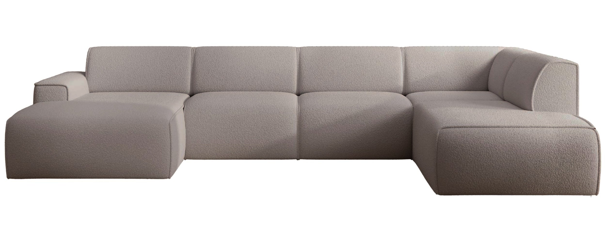 selsey-bouvi-ecksofa-u-f-rmig-rechtsseitig-grau-braun-boucl image 1