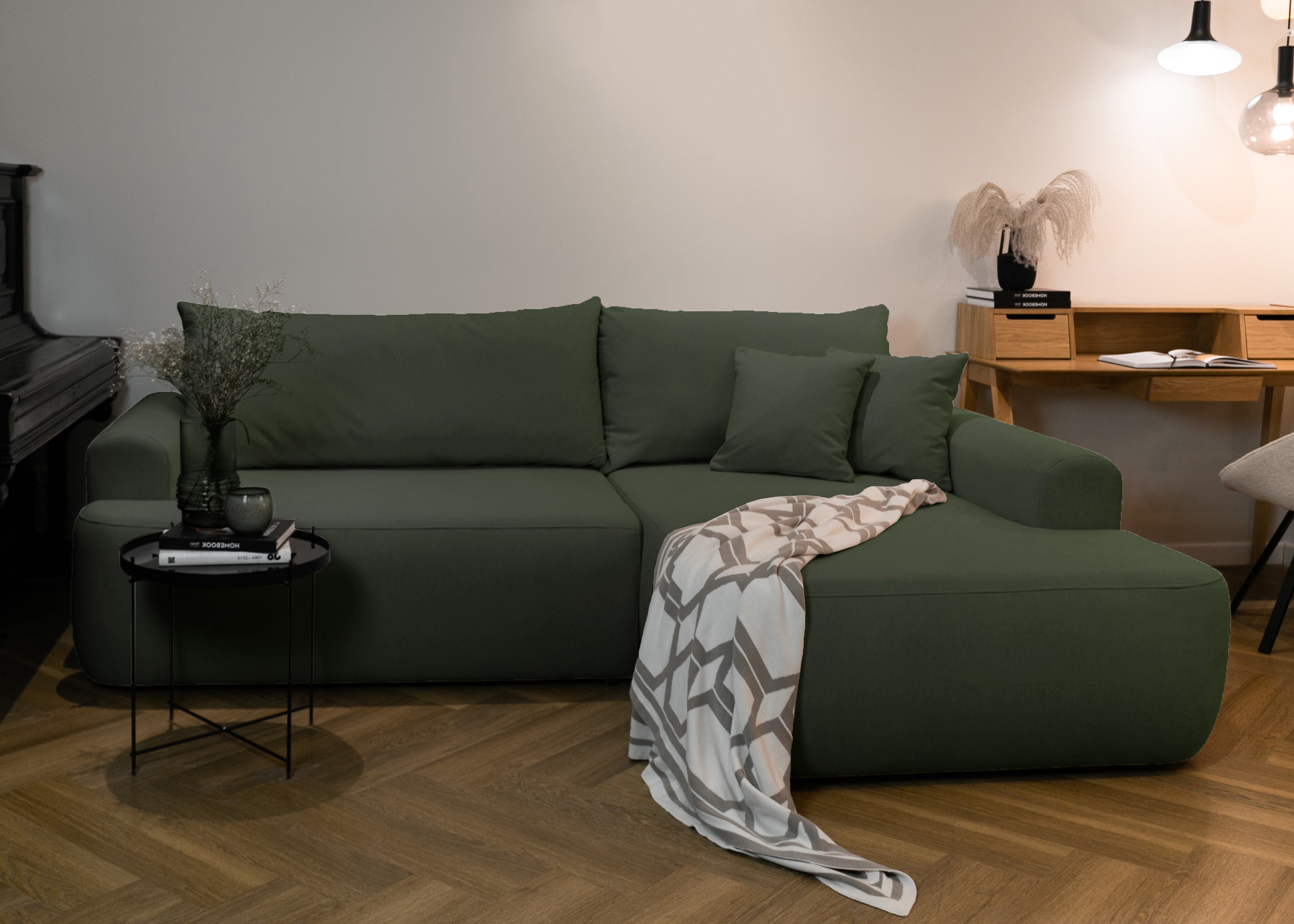 selsey-ovo-ecksofa-mit-schlaffunktion-rechtsseitig-l-f-rmig-olivgr-ner-samt-mit- image 2