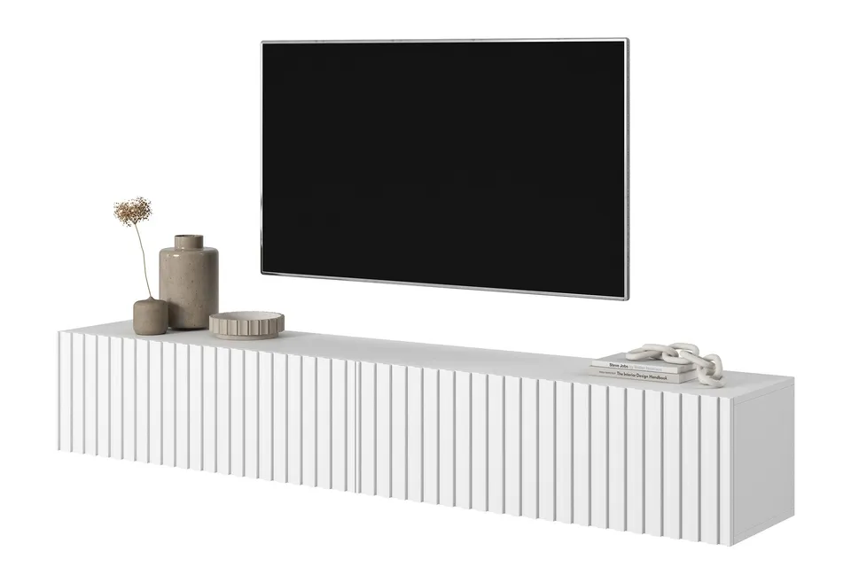 selsey-telire-tv-schrank-175-cm-wei-mit-lamellenfront image 1