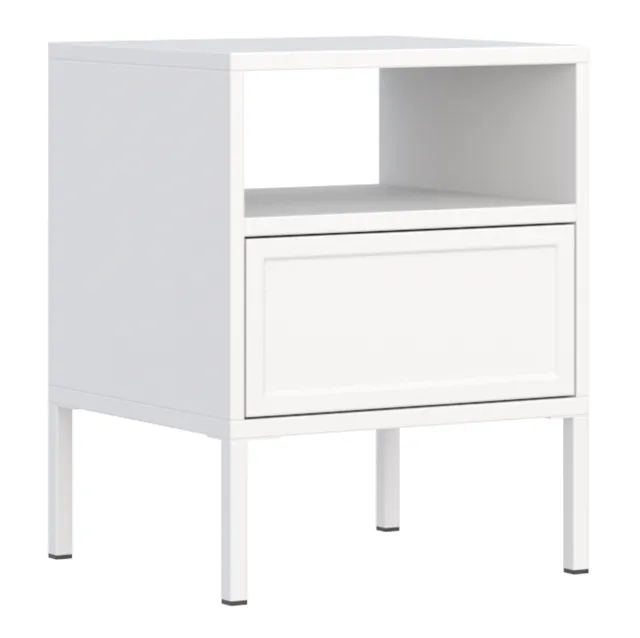 selsey-velveto-nachttisch-45-cm-mit-schublade-wei image 1