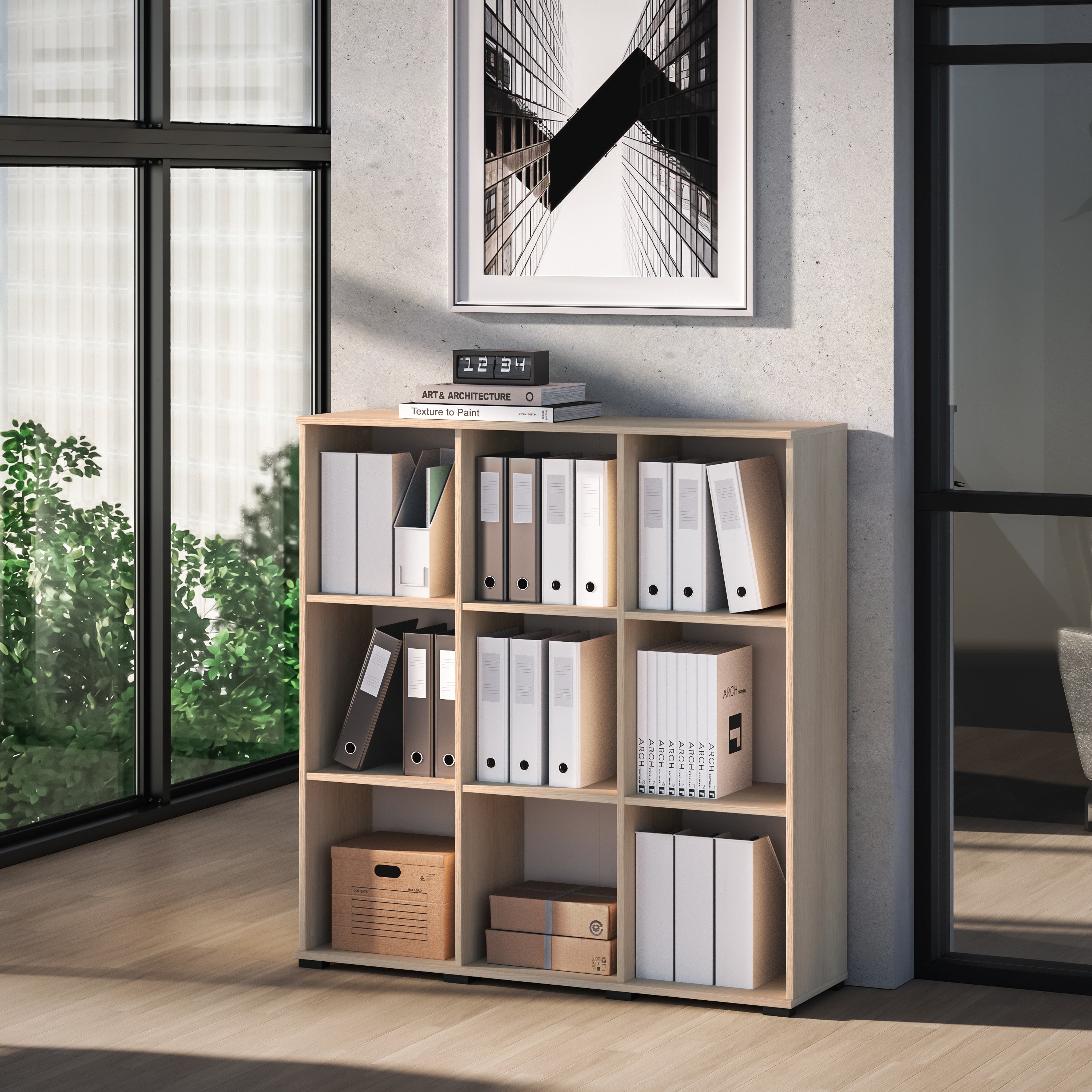 selsey-odelis-offenes-regal-120-cm-lindberg-eiche-mit-9-f-chern image 2