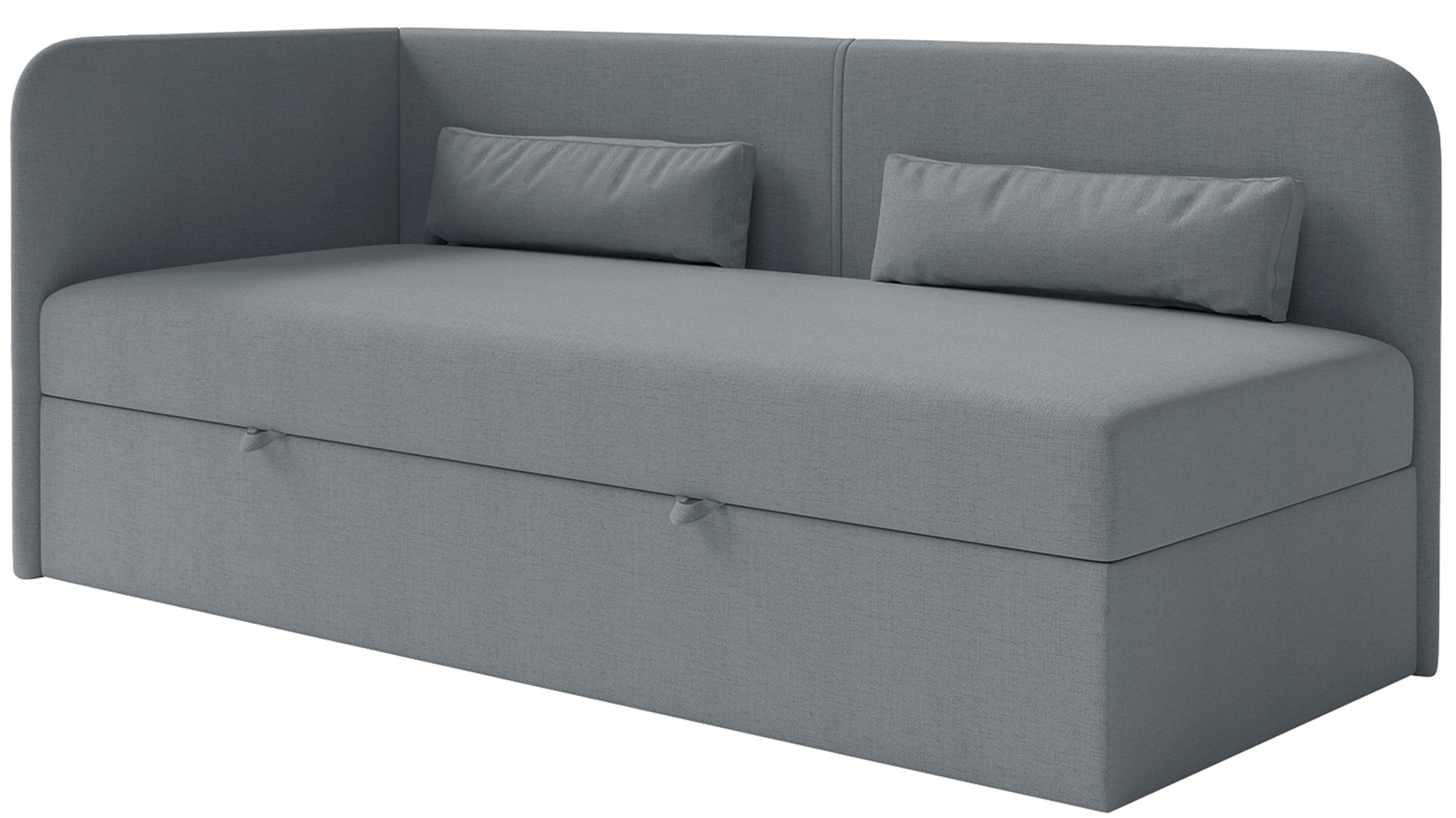 selsey-calmmo-jugendbett-90x200-links-mit-stauraum-dunkelgrau-chenille image 1