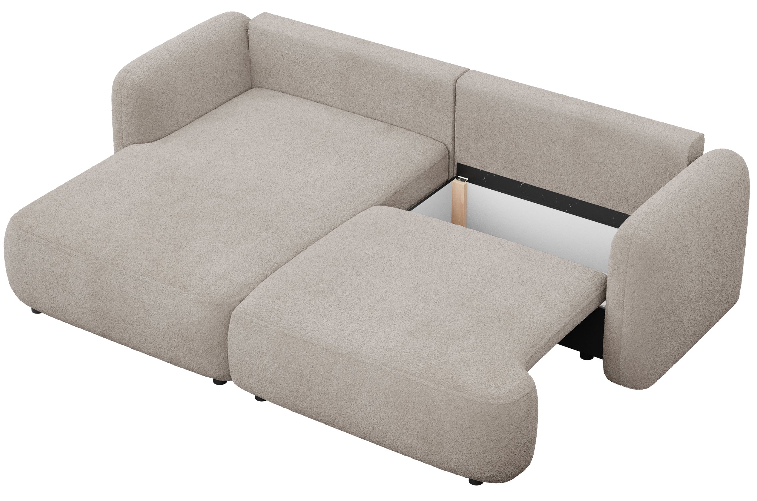 selsey-tvoya-ecksofa-l-links-mit-schlaffunktion-und-bettkasten-grau-beiges-boucl image 4