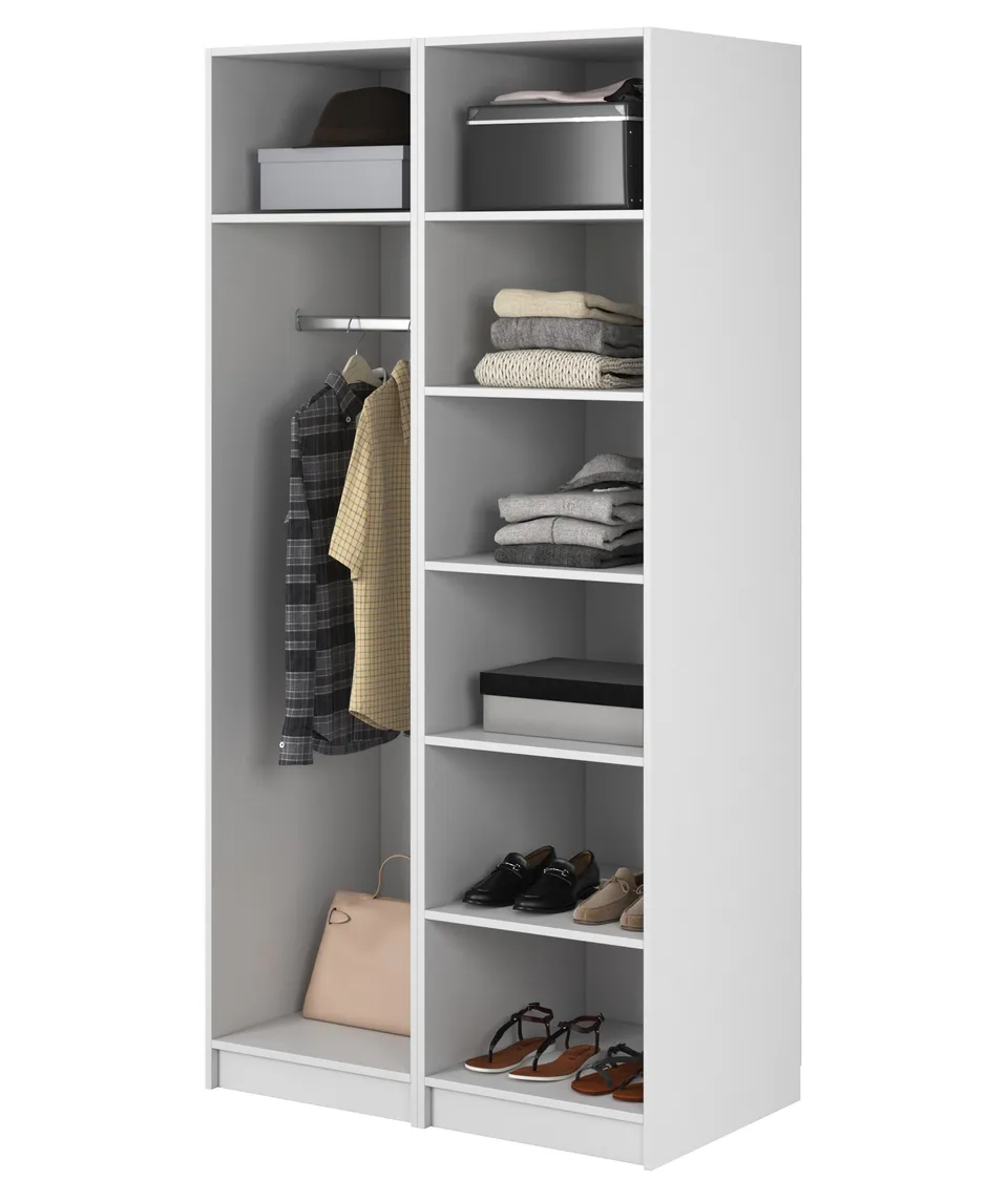 selsey-kaspe-garderobe-100-cm-mit-stange-und-regalen-wei image 1