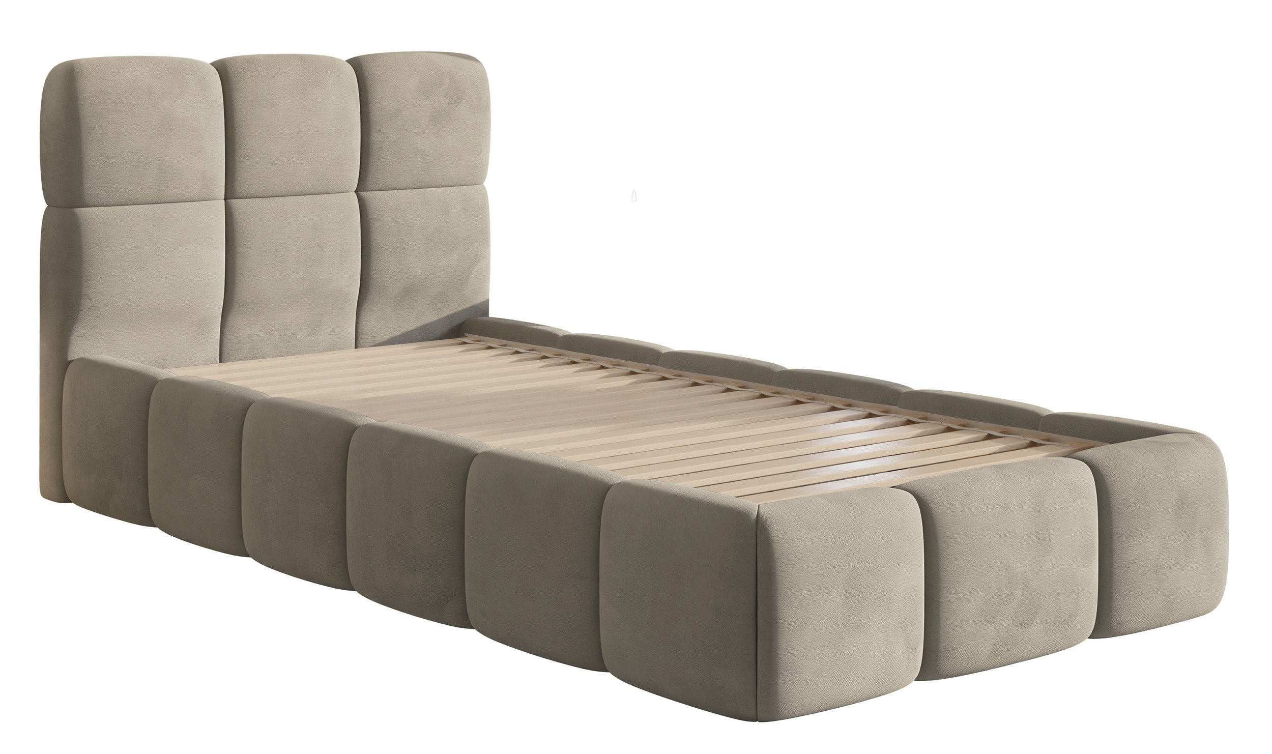 selsey-cloudy-gepolstertes-bett-90x200-cm-grau-beige-wasserabweisender-samtstoff image 3