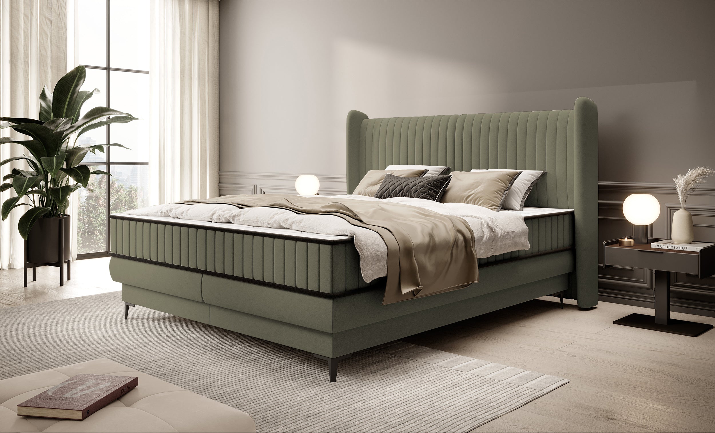 selsey-daliano-kontinentalbett-180x200-cm-mit-stauraum-olivgr-ner-samt image 2