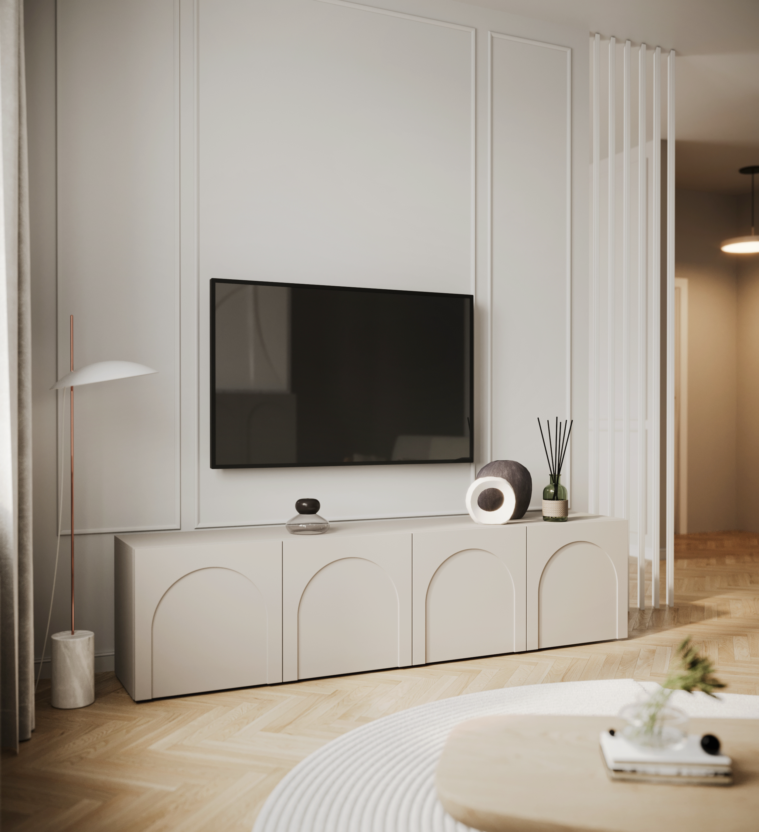 selsey-arkadia-tv-schrank-200-cm-mit-vier-t-ren-und-gefr-sten-fronten-kaschmir image 3