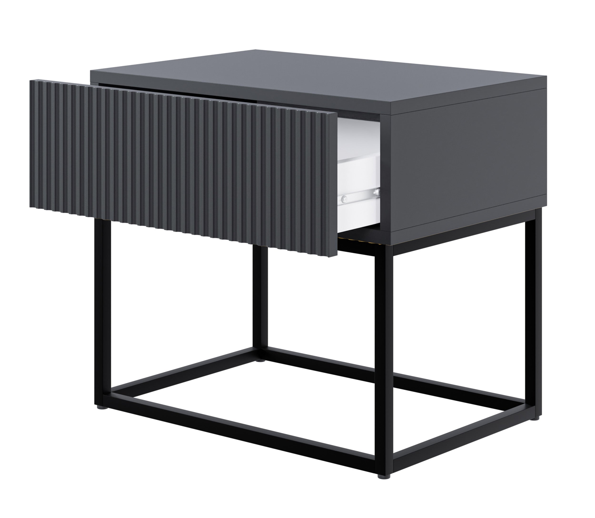 selsey-veldio-nachttisch-50-cm-mit-schublade-und-gefr-ster-front-schwarz image 2