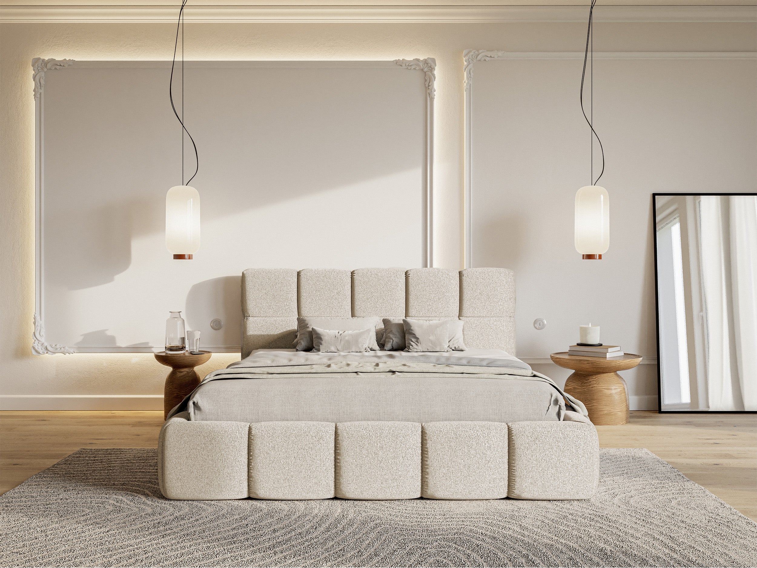 selsey-cloudy-polsterbett-140x200-cm-hellbeige-chenille-wasserabweisend image 2