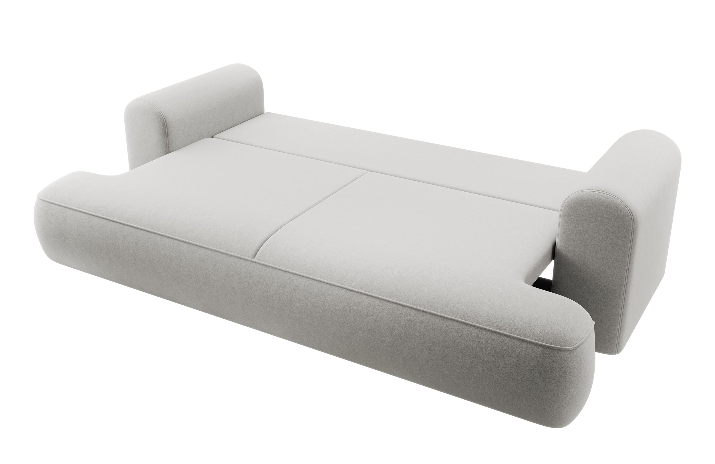 selsey-ovo-dreisitziges-schlafsofa-ausklappbar-mit-stauraum-grauer-samt image 5