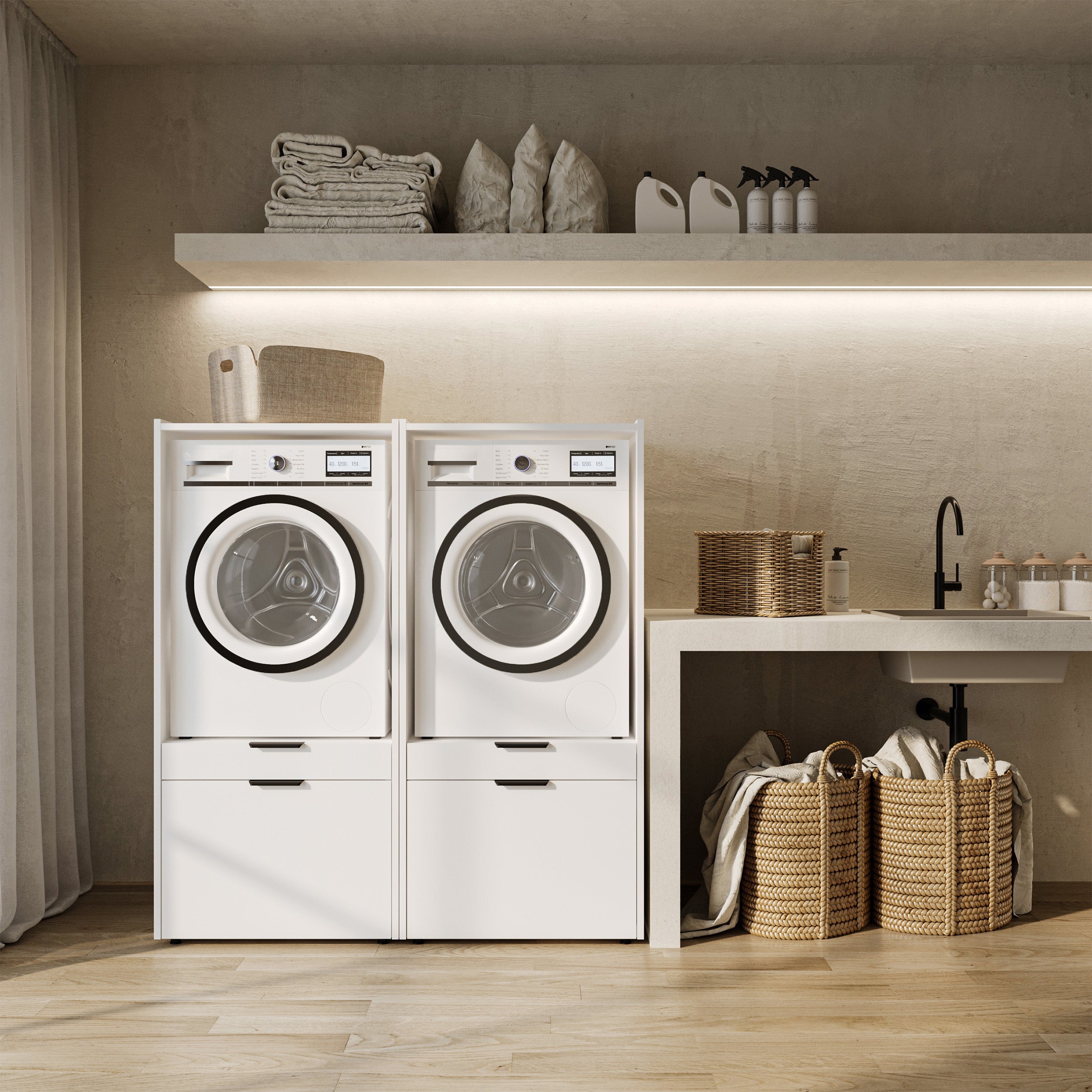 selsey-andiamo-waschmaschinenschrank-mit-schublade-und-regal-wei image 7