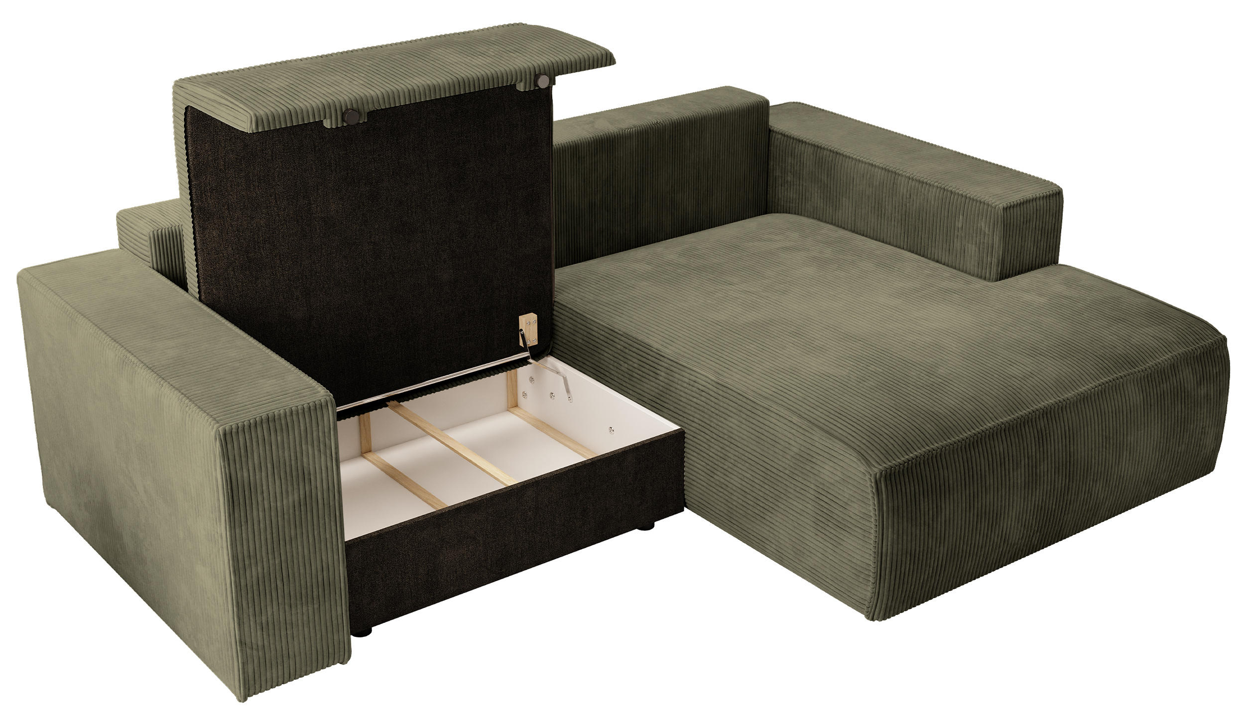 selsey-farese-mini-ecksofa-mit-schlaffunktion-rechts-olivgr-n-cord image 3
