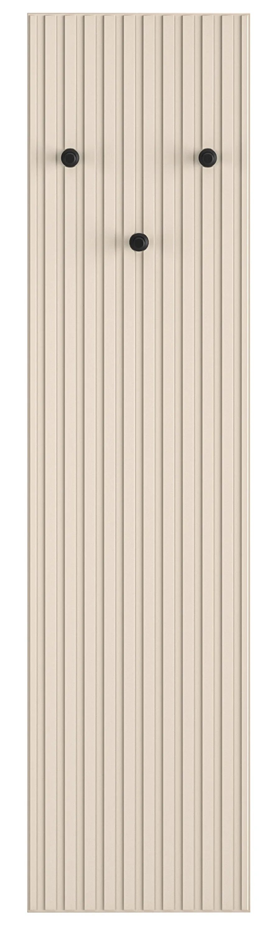 selsey-caletto-wandgarderobe-34-cm-beige-lamellen-mit-3-schwarzen-haken image 1