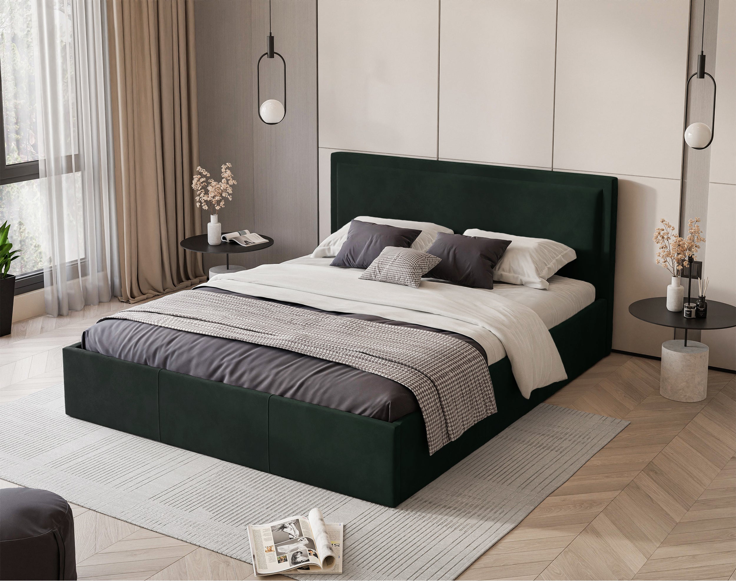 selsey-soave-polsterbett-180x200-cm-mit-stauraum-und-metallrahmen-dunkelgr-ner-s image 2
