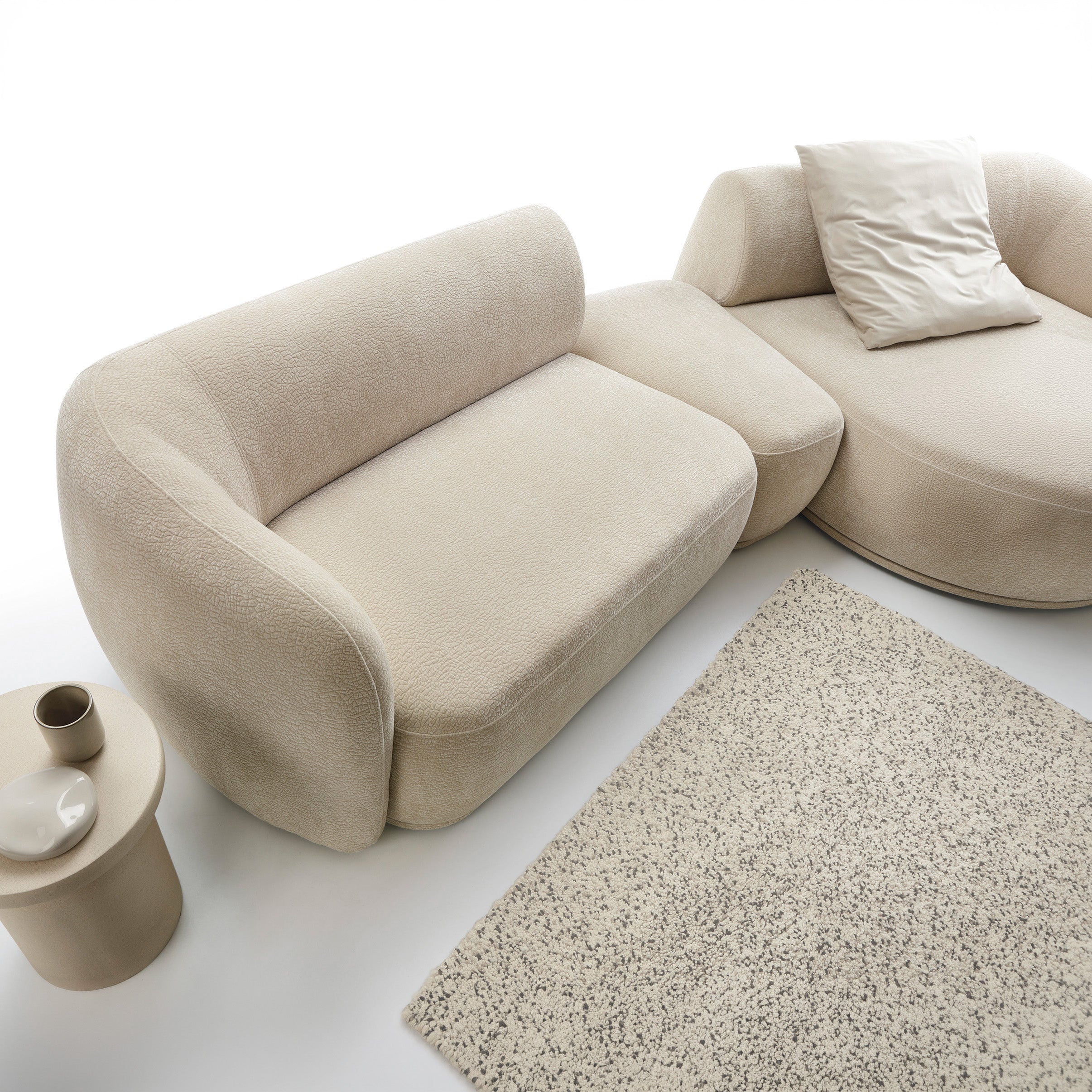 selsey-bommo-modulare-eckcouch-l-f-rmig-mit-pouf-rechtsseitig-beige-chenille image 2