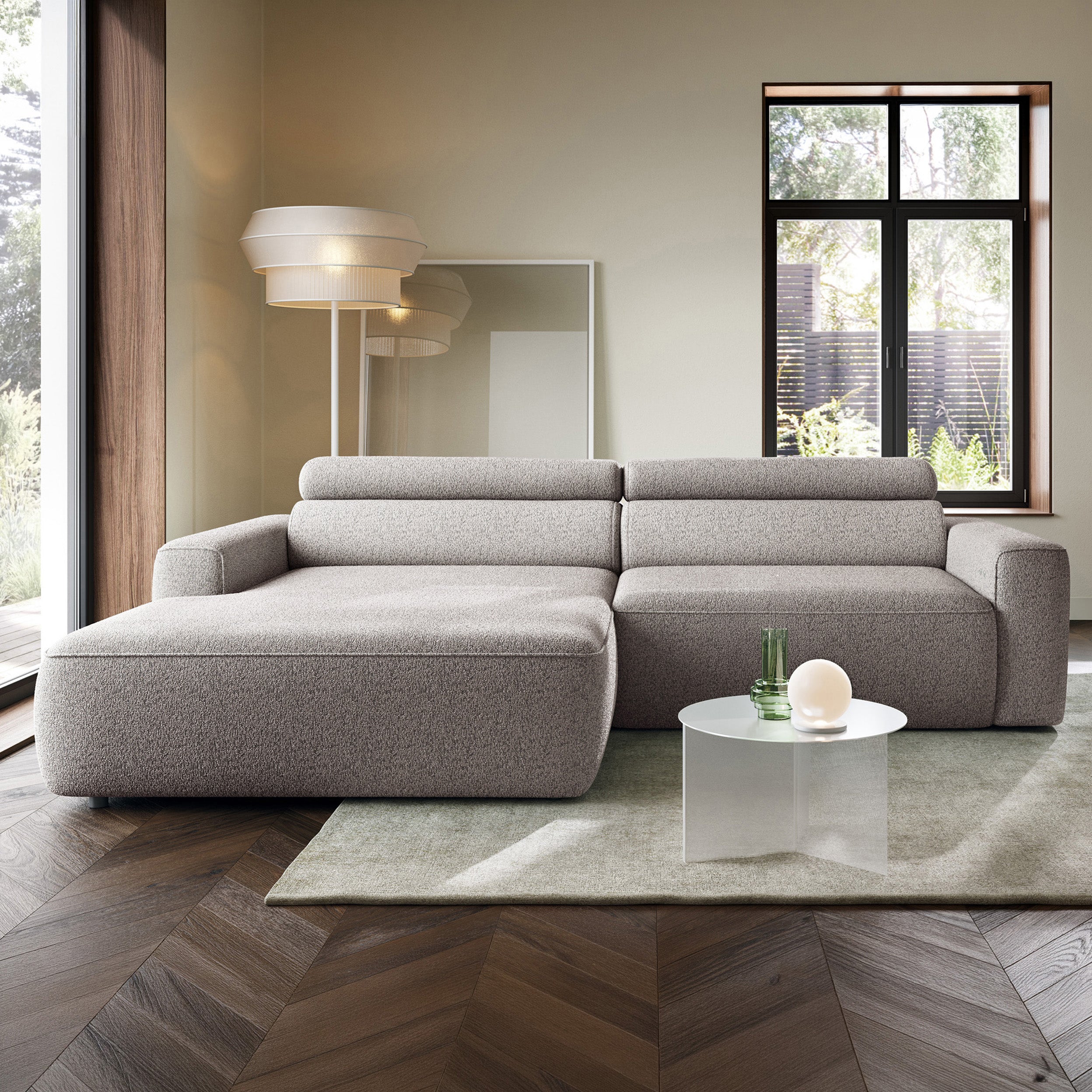 selsey-fando-ecksofa-l-form-links-mit-elektrischem-auszug-grau-beige-geflecht image 2