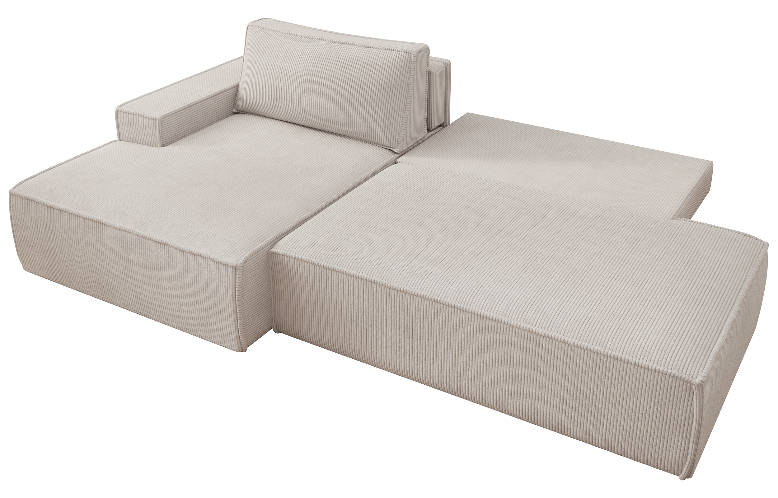 selsey-felicjo-ecksofa-l-links-mit-schlaffunktion-und-stauraum-grau-beige-cord image 3