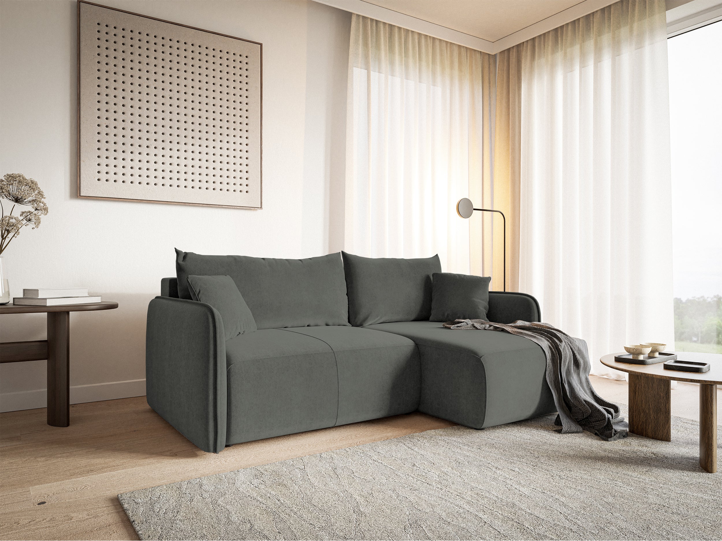 selsey-mamla-ecksofa-mit-schlaffunktion-l-universell-mit-stauraum-grauer-hydroph image 2