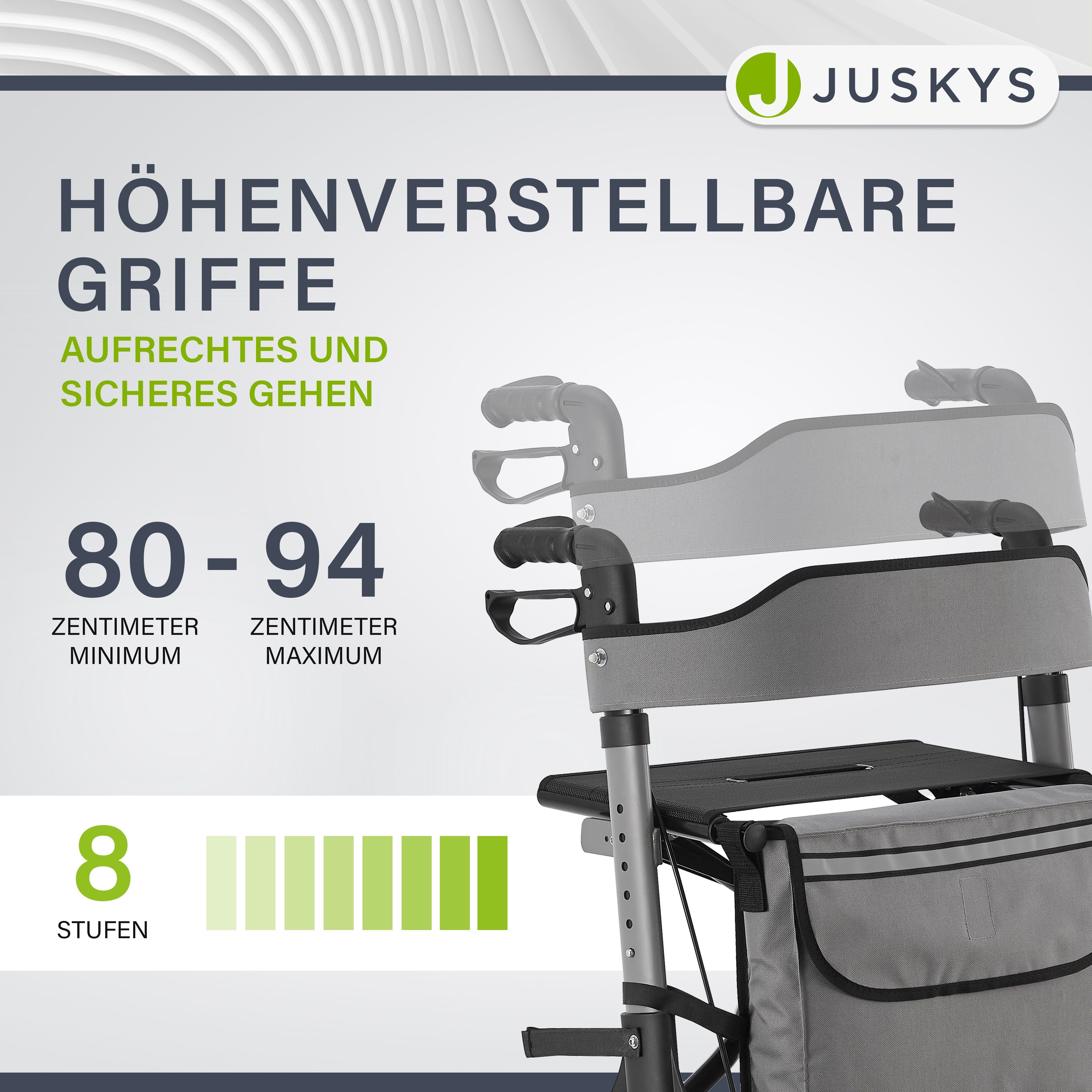 juskys-aluminium-rollator-vital-mit-sitz-klappbar-schwarz image 7