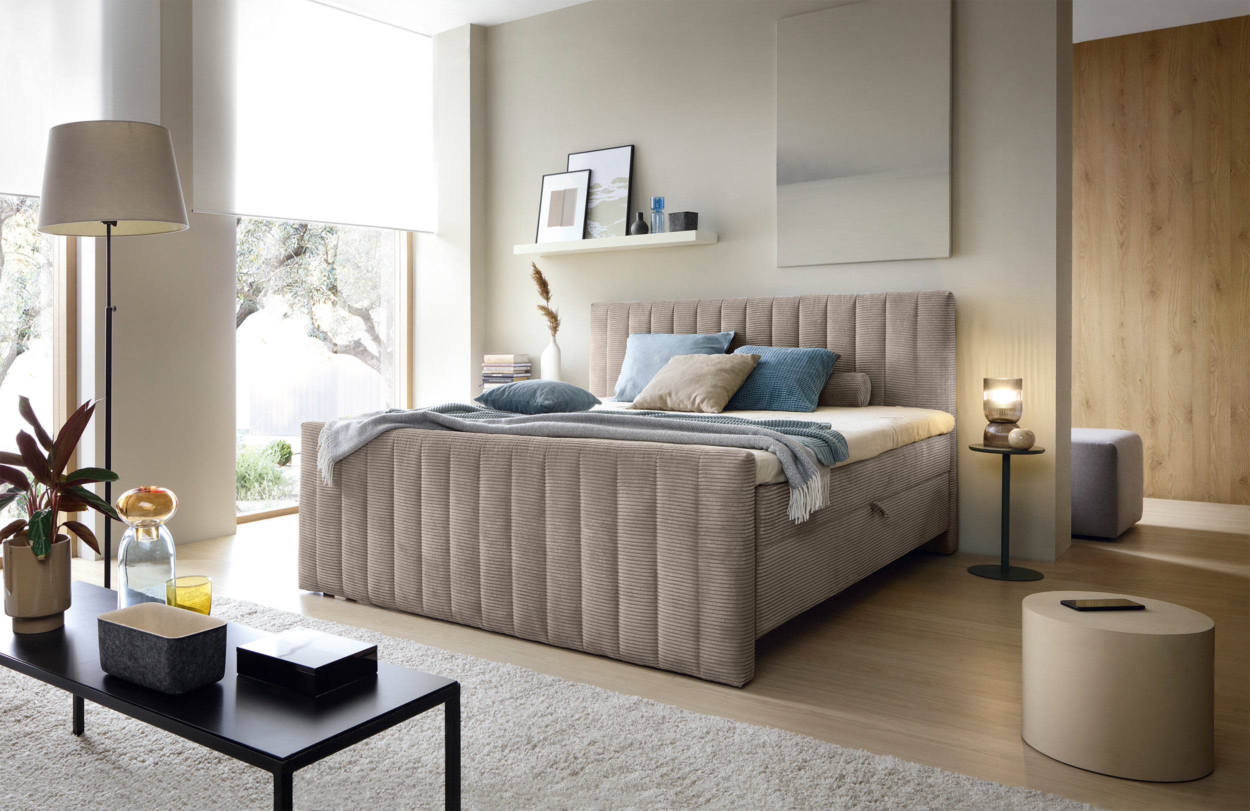 selsey-lullabino-kontinentalbett-160x200-cm-mit-stauraum-und-topper-grau-beige-c image 2