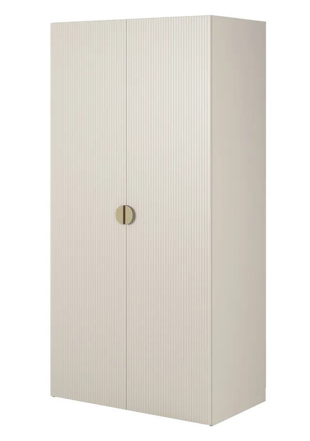 selsey-moonir-2-t-riger-kleiderschrank-100-cm-grau-beige-mit-kleiderstange image 1