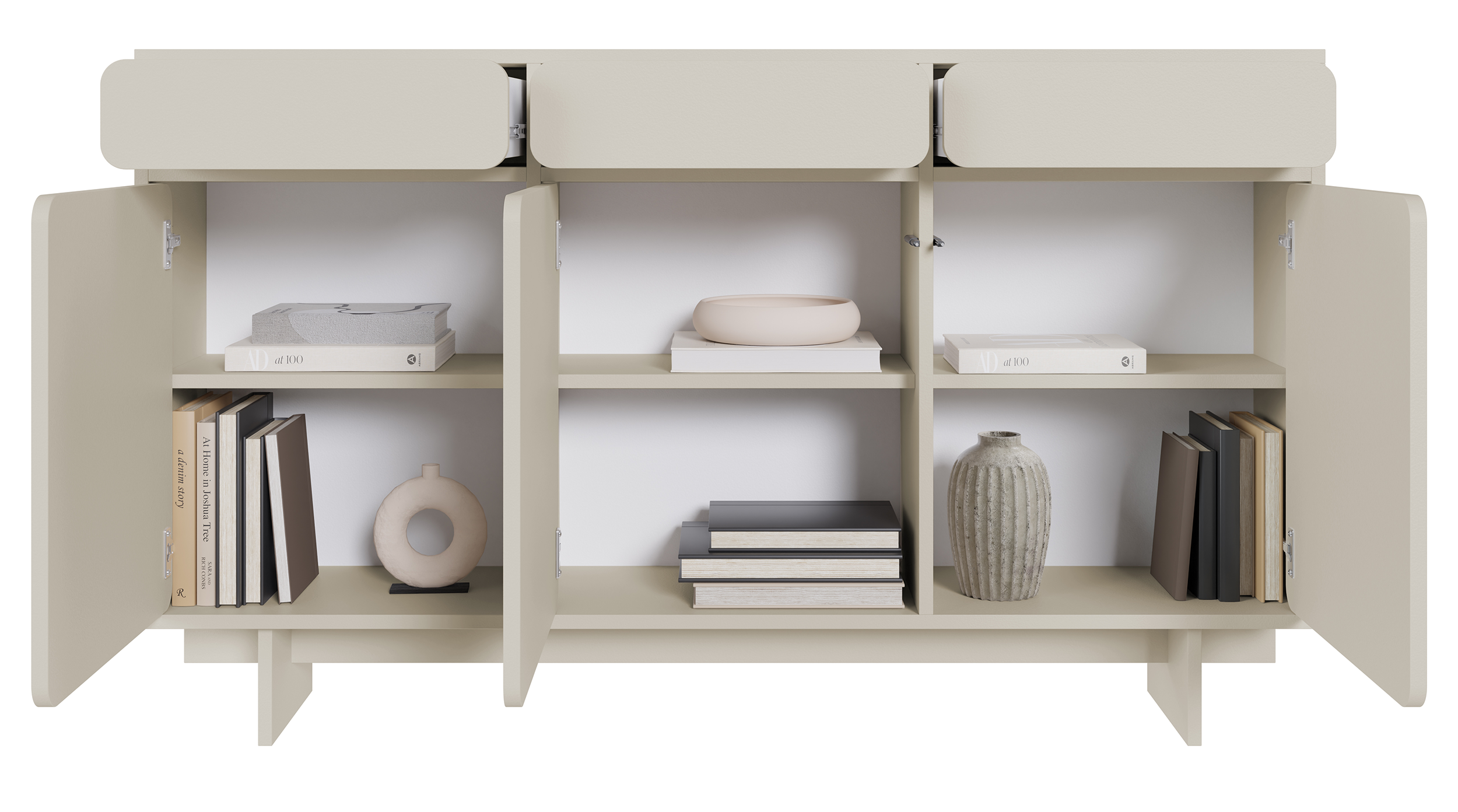 selsey-wuwu-dreht-r-kommode-150-cm-mit-drei-schubladen-grau-beige image 5