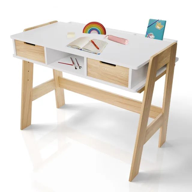 juskys-kinder-schreibtisch-fietje-h-henverstellbar-wei image 1