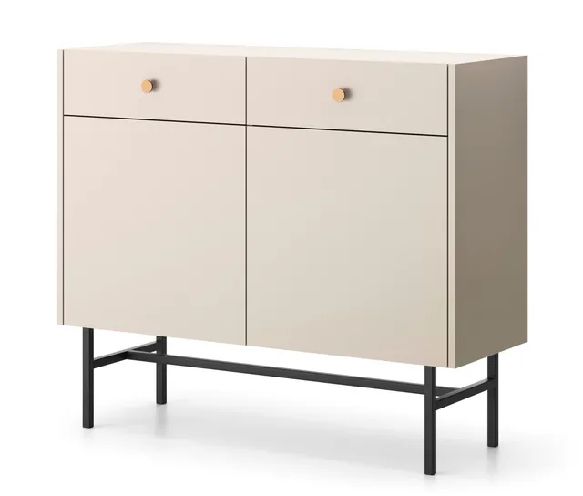 selsey-divenos-zweit-rige-kommode-mit-schubladen-104-cm-grau-beige image 1