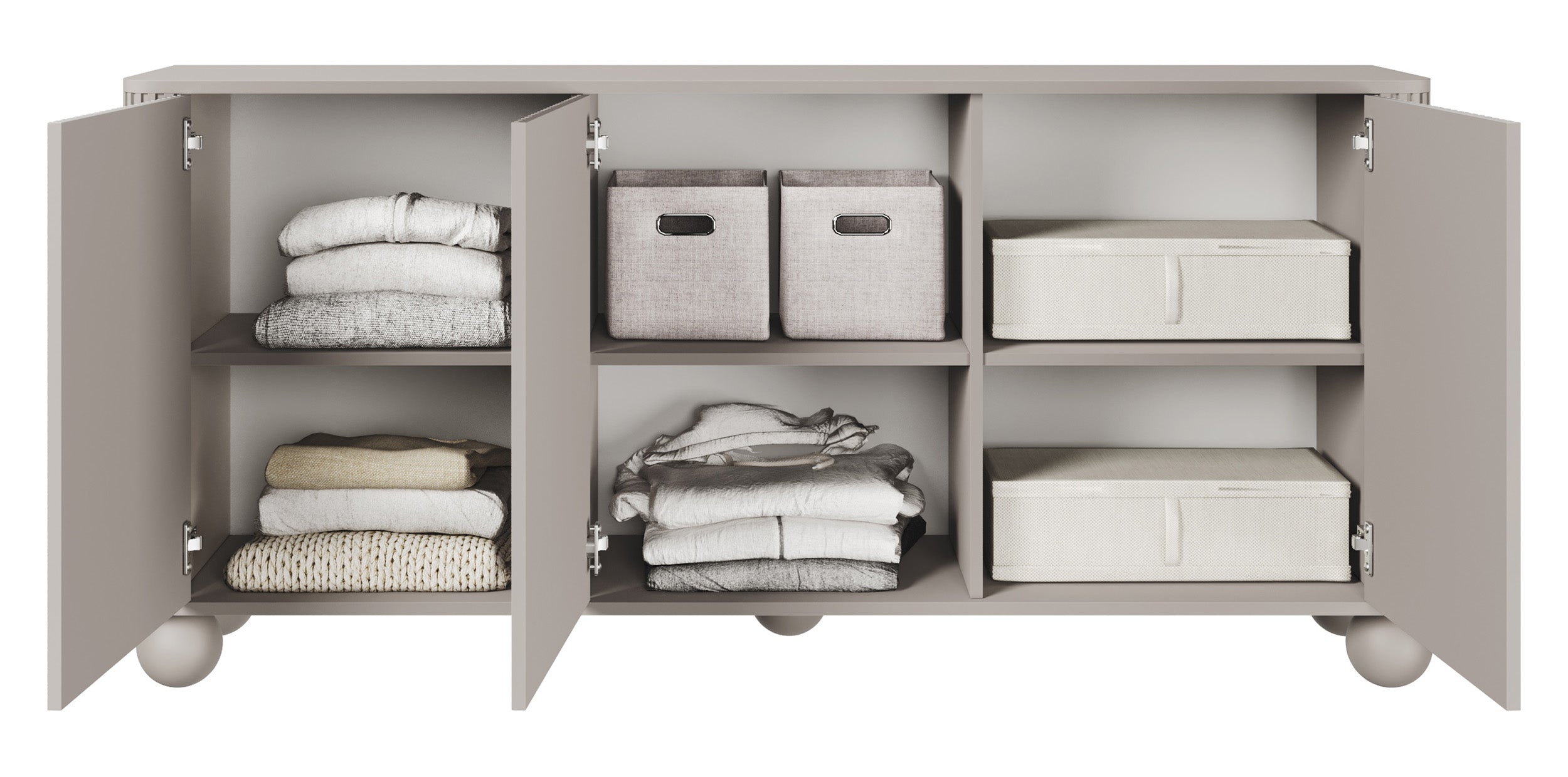 selsey-arvello-kommode-dreit-rig-163-cm-sandbeige-mit-fr-sungen-kugelbeine image 5
