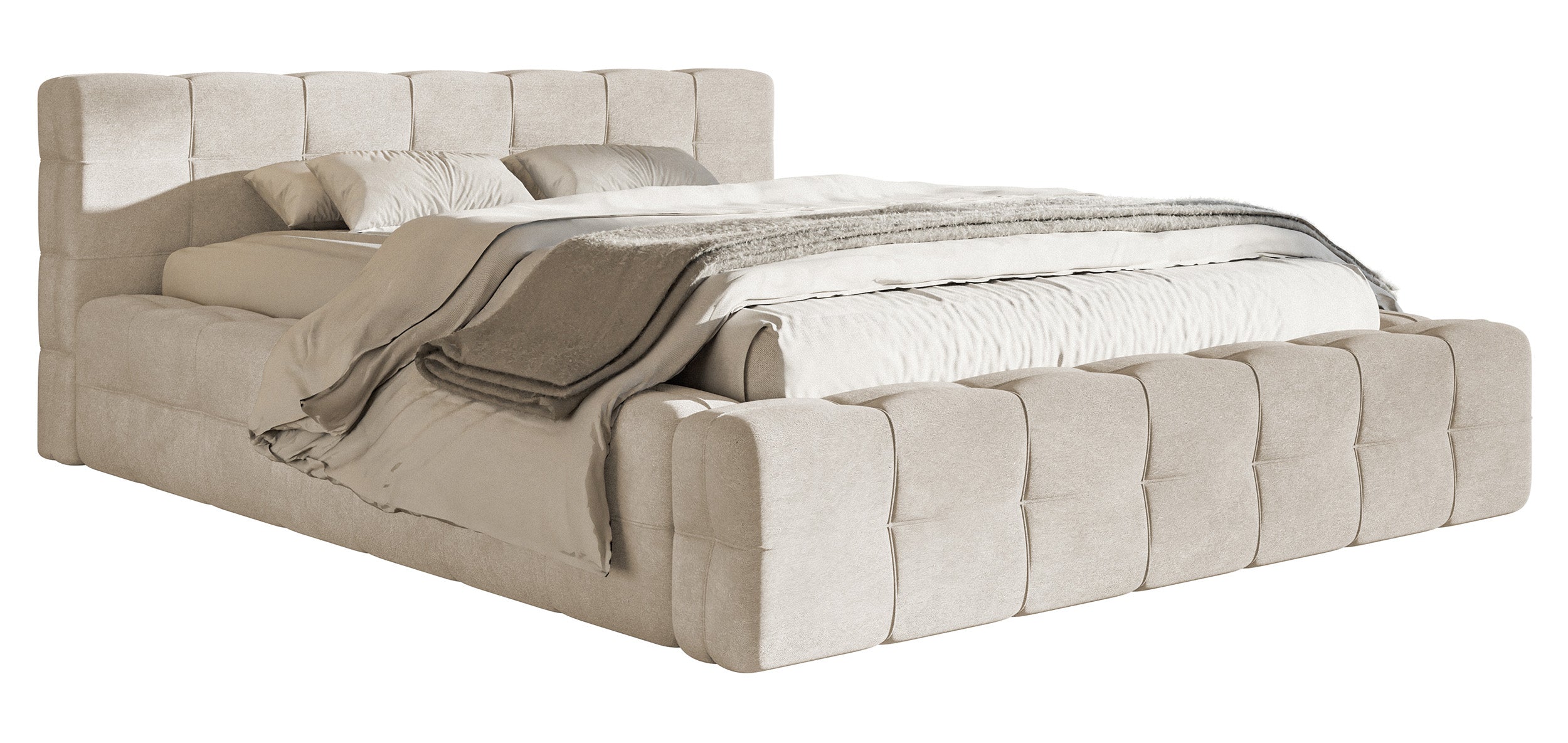 selsey-puffly-polsterbett-180x200-cm-mit-stauraum-metallrahmen-grau-beige-samt image 1