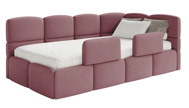 selsey-cloudy-jugendbett-120x200-cm-rechts-mit-stauraum-rosa-velours image 1
