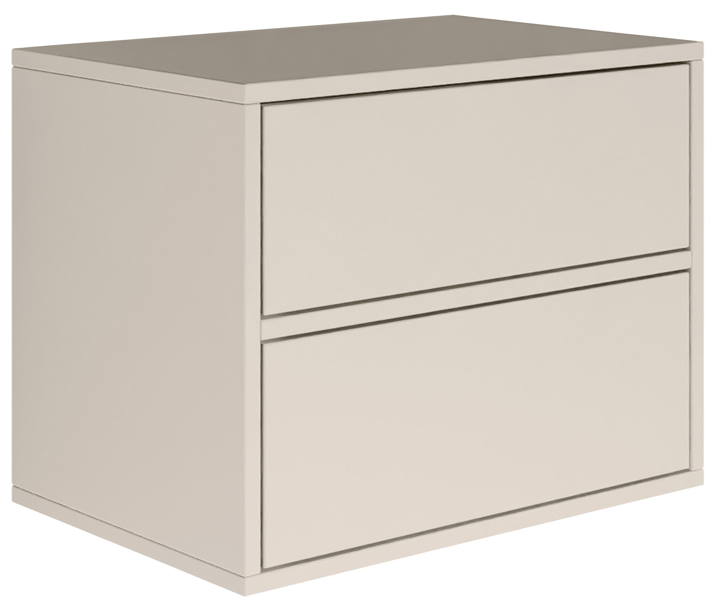 selsey-framme-h-ngender-nachttisch-50-cm-kaschmir-mit-zwei-schubladen image 1
