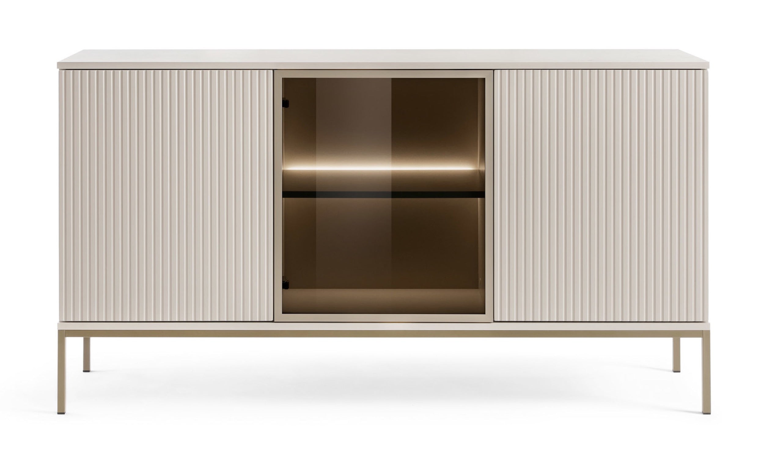 selsey-tosena-kommode-154-cm-mit-drei-t-ren-und-led-beleuchtung-kaschmir image 3