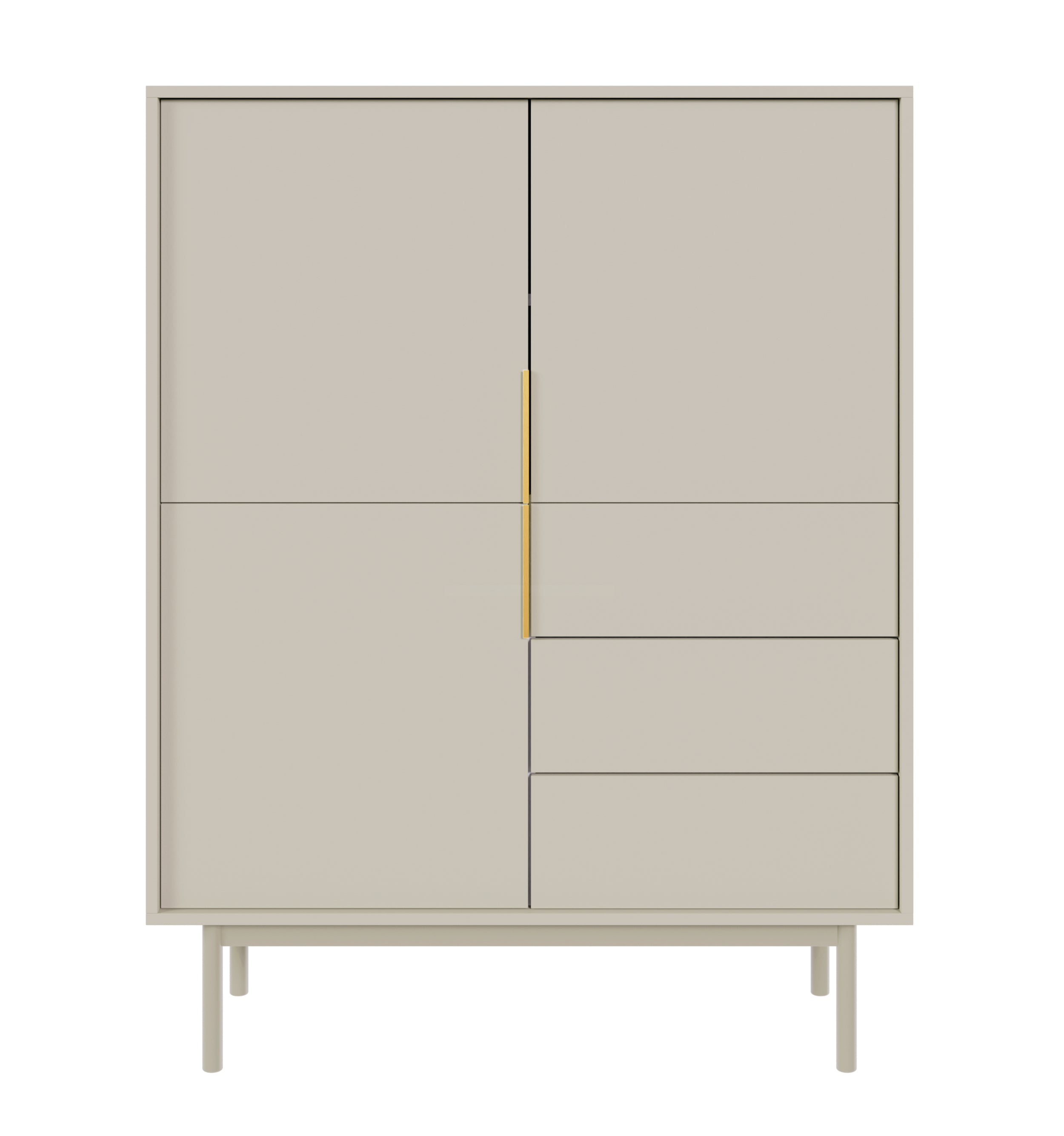 selsey-viviaro-hohes-sideboard-104-cm-kaschmir-mit-3-t-ren-und-3-schubladen image 3