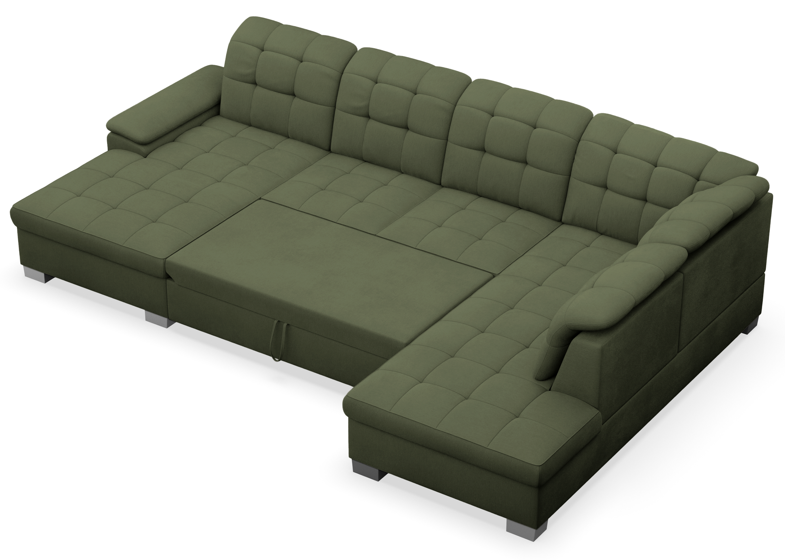 selsey-jamaal-ecksofa-mit-schlaffunktion-u-f-rmig-linksseitig-mit-stauraum-khaki image 5