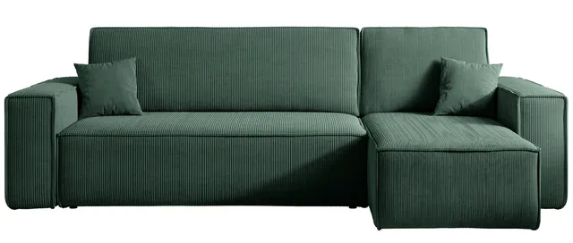 selsey-scarlo-ecksofa-mit-schlaffunktion-l-form-stauraum-dunkelgr-ner-cord image 1
