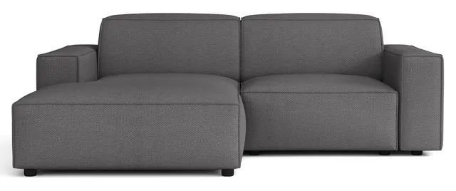 selsey-sellmo-modulares-ecksofa-l-f-rmig-klein-linksseitig-dunkelgrauer-chenille image 1