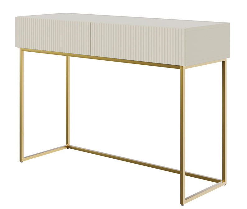 selsey-veldio-schminktisch-110-cm-grau-beige-mit-goldenen-beinen-und-2-schublade image 1