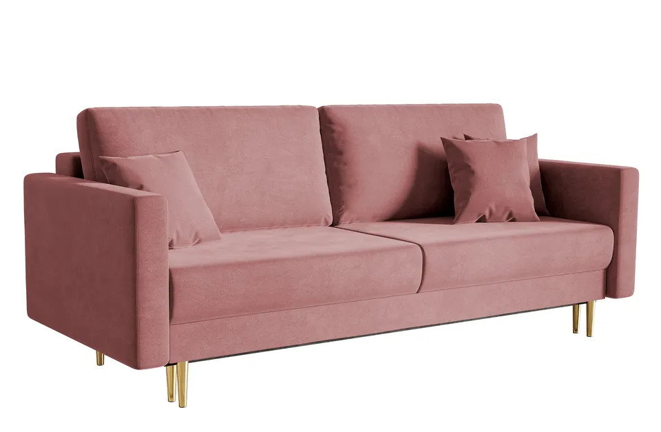 selsey-valico-3-sitzer-schlafsofa-ausklappbar-rosa-samt-wasserabweisend image 1