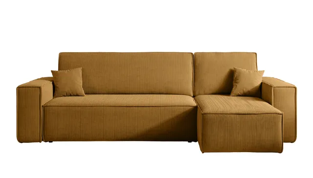 selsey-scarlo-ecksofa-l-f-rmig-mit-schlaffunktion-und-stauraum-senfgelber-cordst image 1