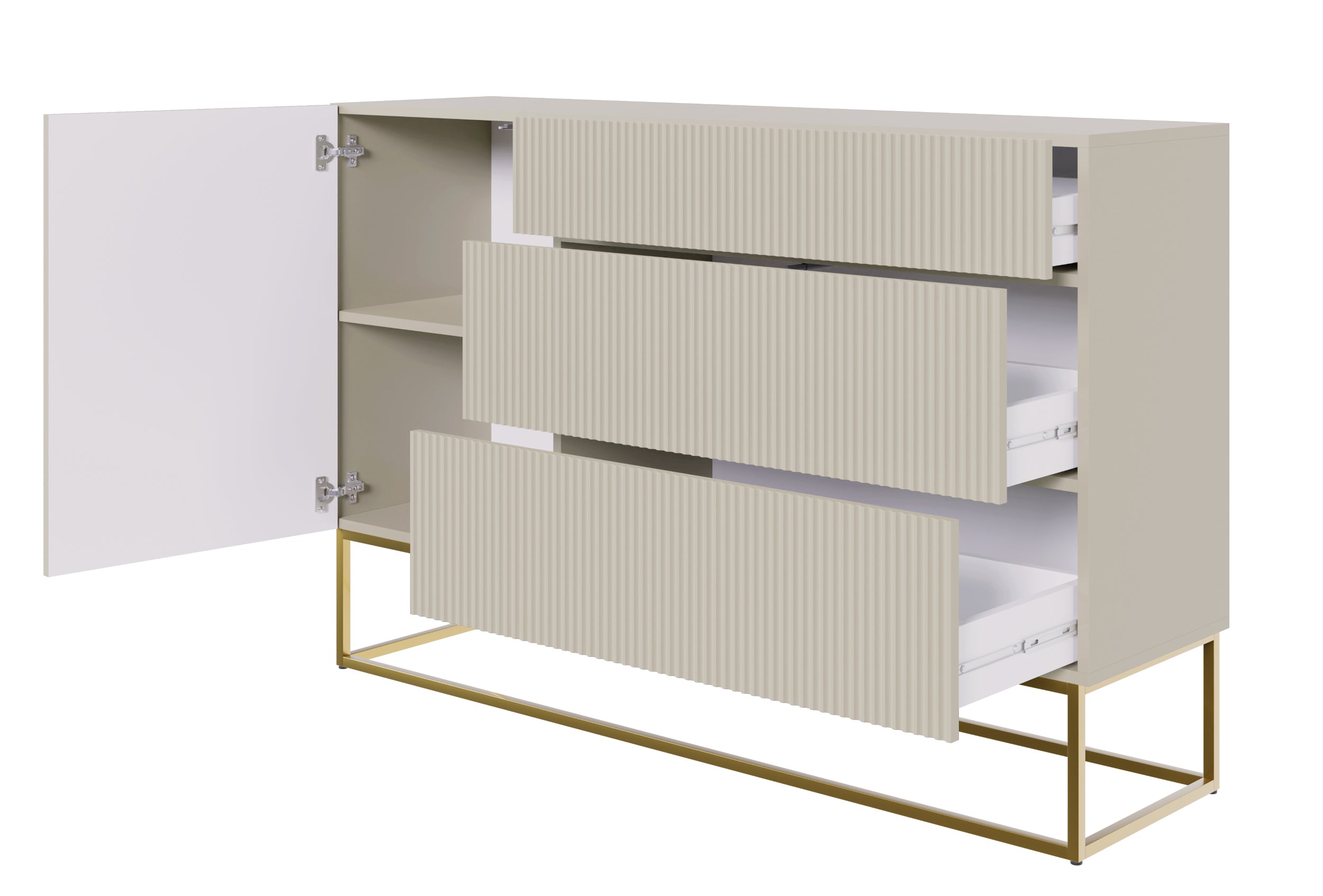 selsey-veldio-kommode-140-cm-grau-beige-mit-goldenen-beinen-1-t-r-3-schubladen-g image 3