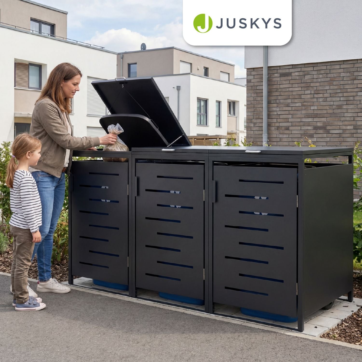 juskys-arel-metall-m-lltonnenbox-2er-mit-dach-2x-120-240-liter image 7
