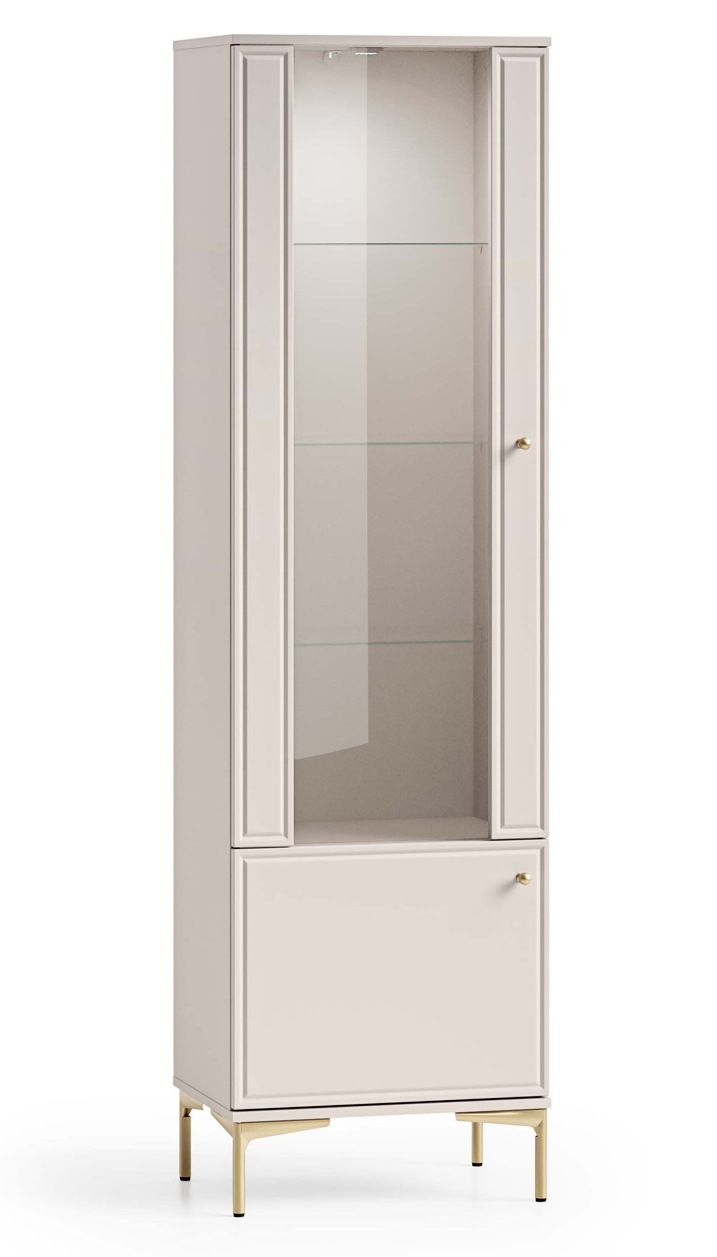 selsey-sandro-zweifl-gelige-vitrine-mit-beleuchtung-54-cm-kaschmir image 1