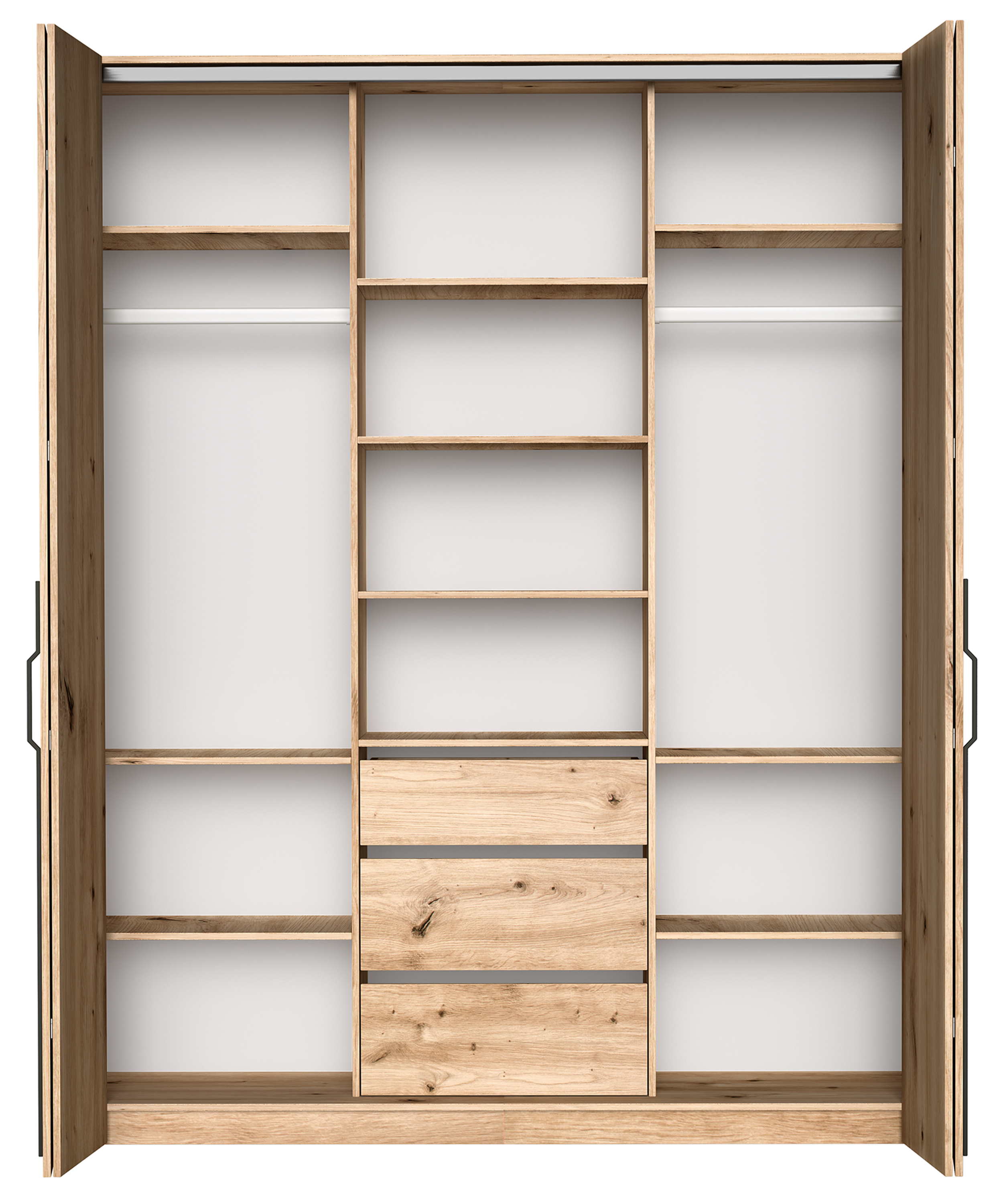 selsey-bari-garderobe-200-cm-zweit-rig-mit-3-schubladen-artisan-eiche-faltt-ren image 3