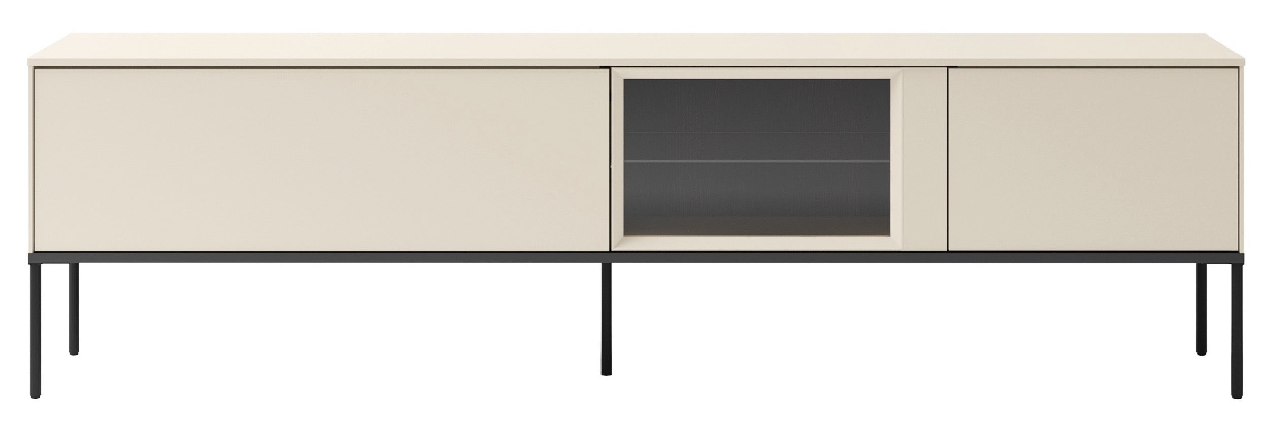 selsey-bellezo-tv-schrank-mit-led-vitrine-196-cm-cremefarben image 5