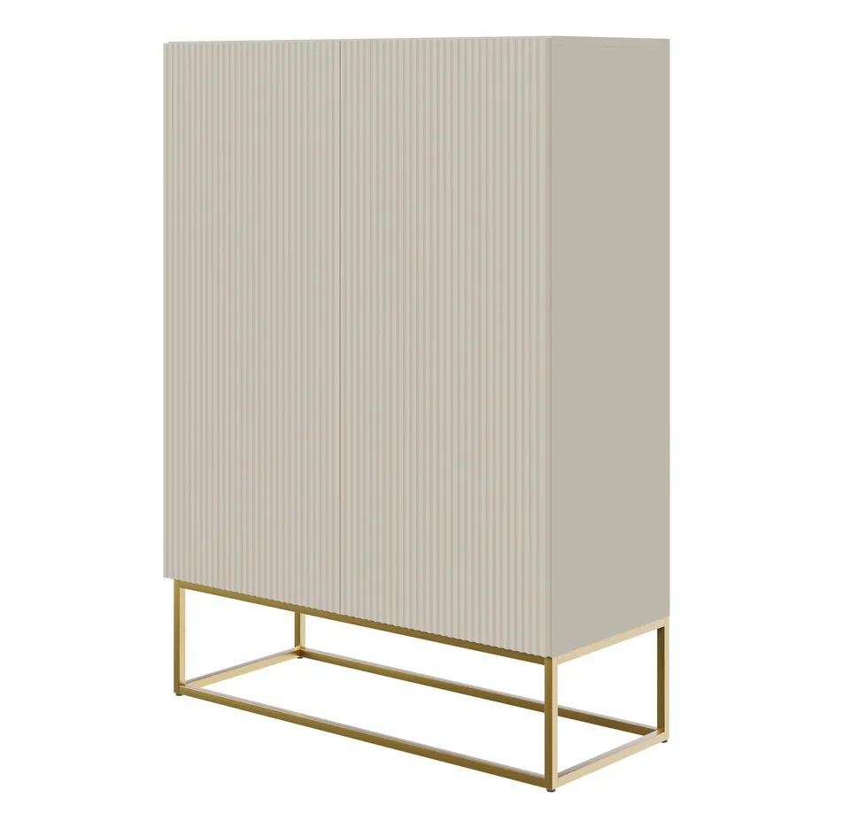 selsey-veldio-kommode-zweit-rig-90-cm-grau-beige-mit-gefr-ster-front-und-goldene image 1