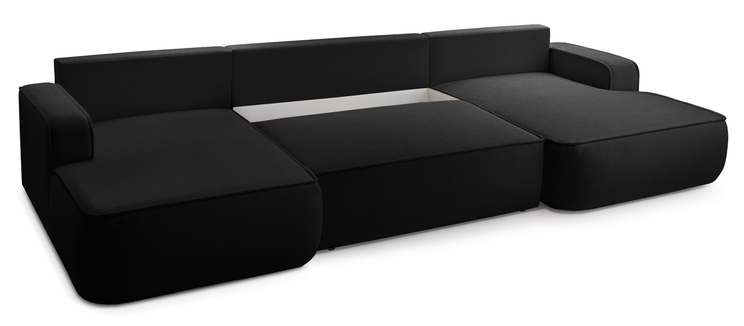 selsey-mollaro-ecksofa-u-f-rmig-mit-schlaffunktion-und-stauraum-schwarzer-boucl- image 5